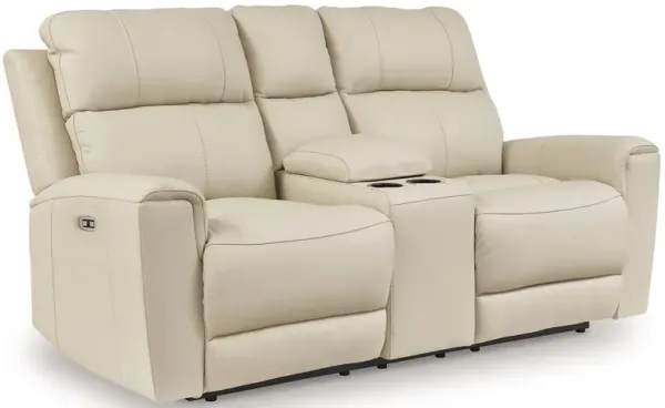 Dahlmoore - Almond - Dbl Power Reclining Loveseat With Console