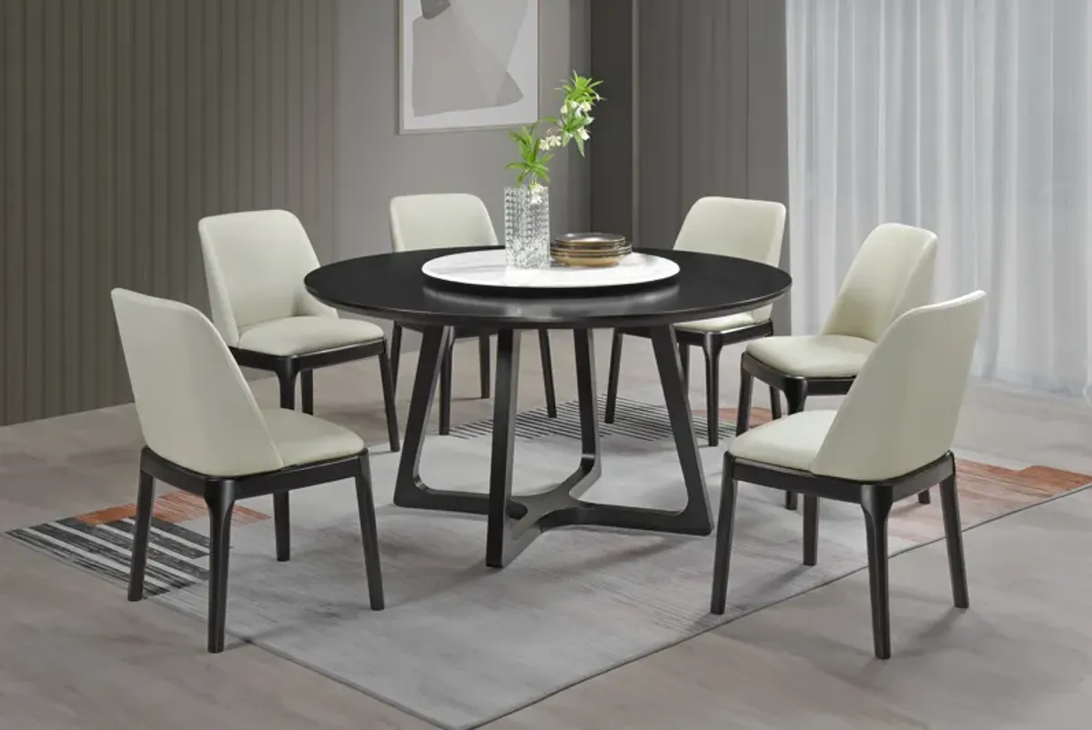 8-Piece Dining Room Set with Lazy Susan