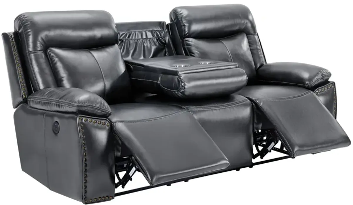 3 Piece Living Room Set: Power Reclining Sofa, Power Reclining Chair, Stationary Loveseat