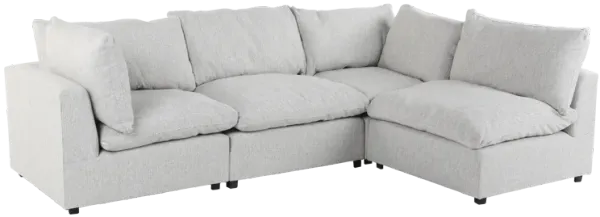 Cloud 4 Piece Modular Sectional - 2 Armless Chair + 2 Corners