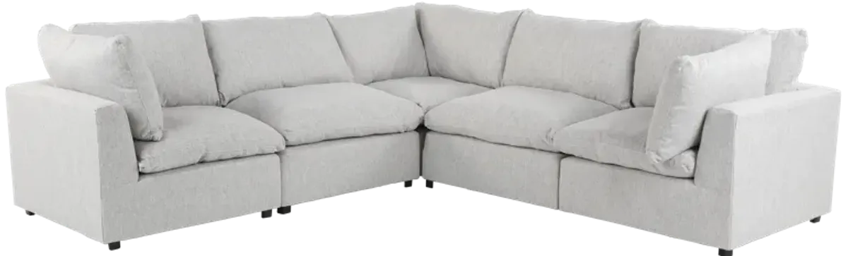 Cloud 5 Piece Modular Sectional - 3 Corners + 2 Armless chairs