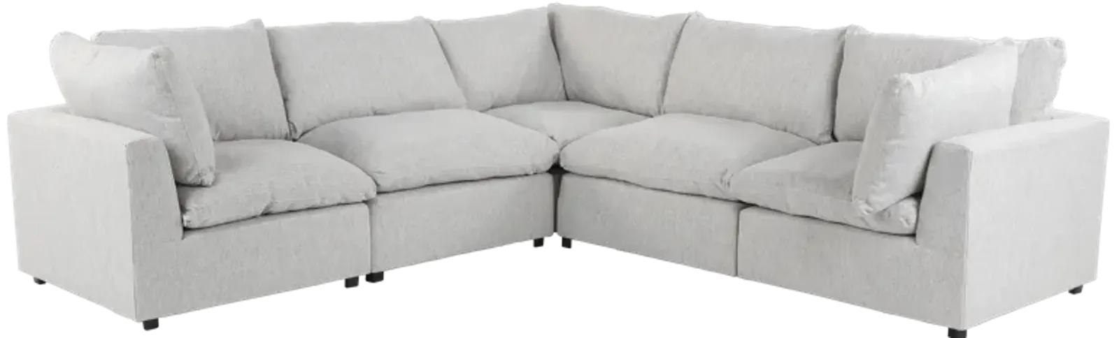 Cloud 5 Piece Modular Sectional - 3 Corners + 2 Armless chairs