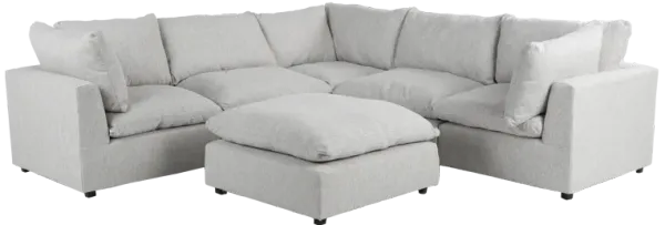 Cloud 6 Piece Modular Sectional - 3 Corners + 2 Armless chairs + 1 Ottoman