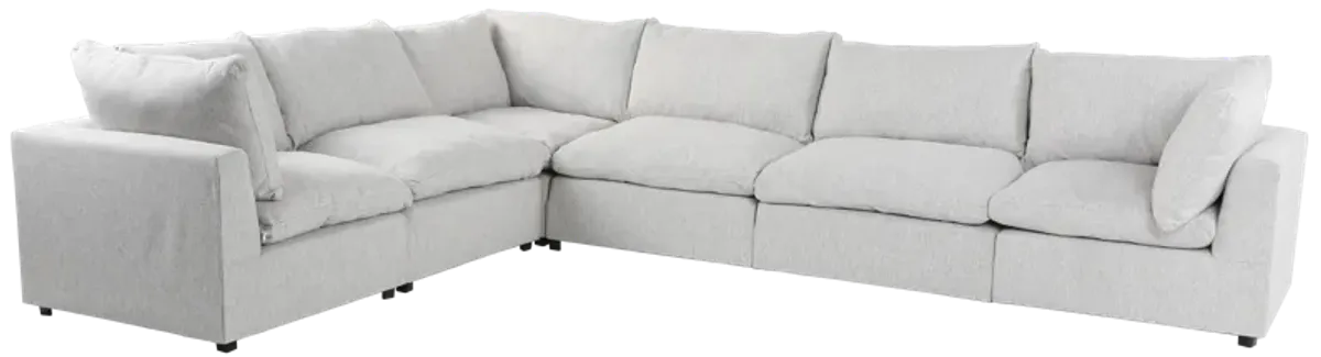 Cloud 6 Piece Modular Sectional - 3 Corners + 3 Armless Chairs