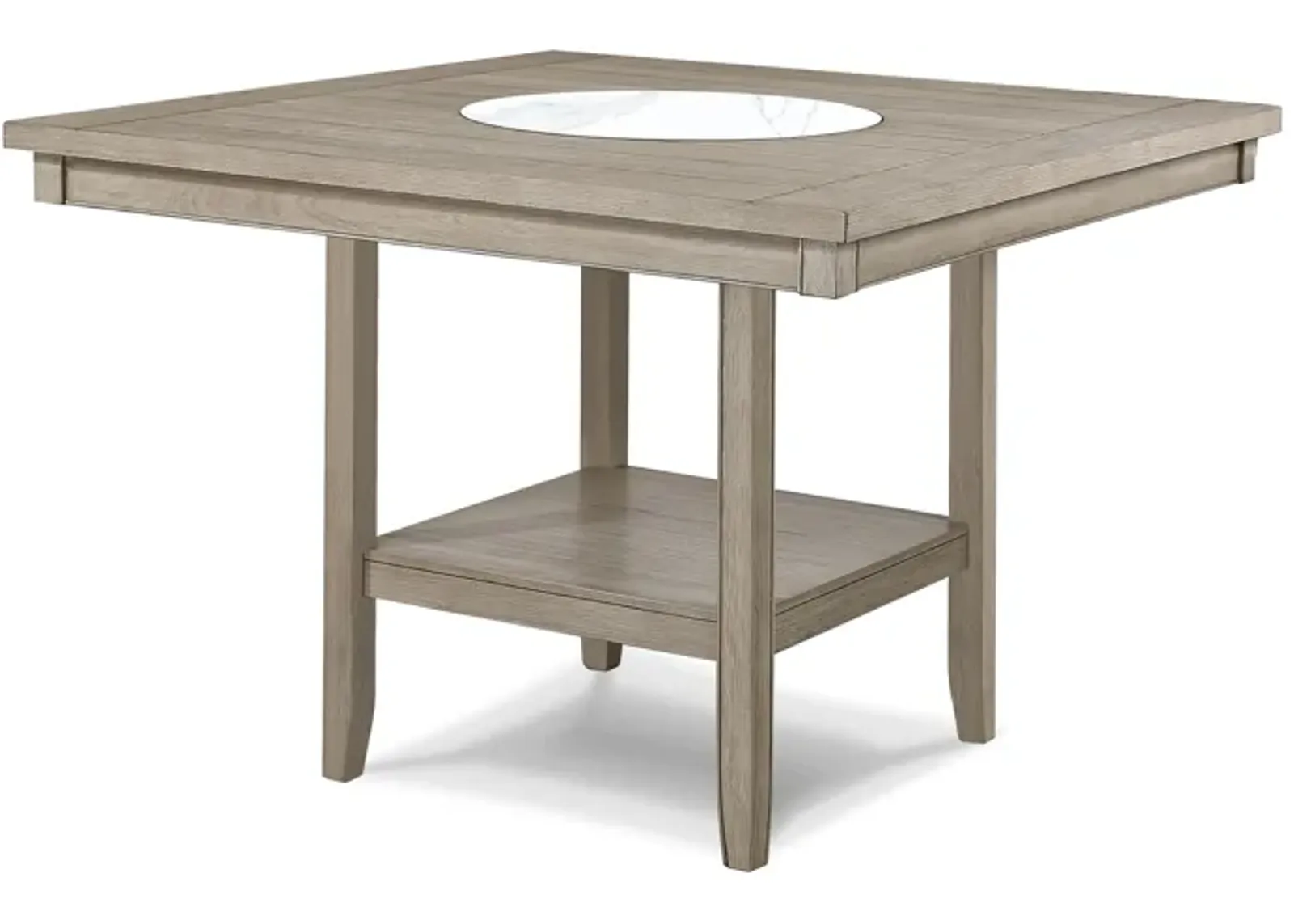 Fulton - Counter Table - White Oak With Marble