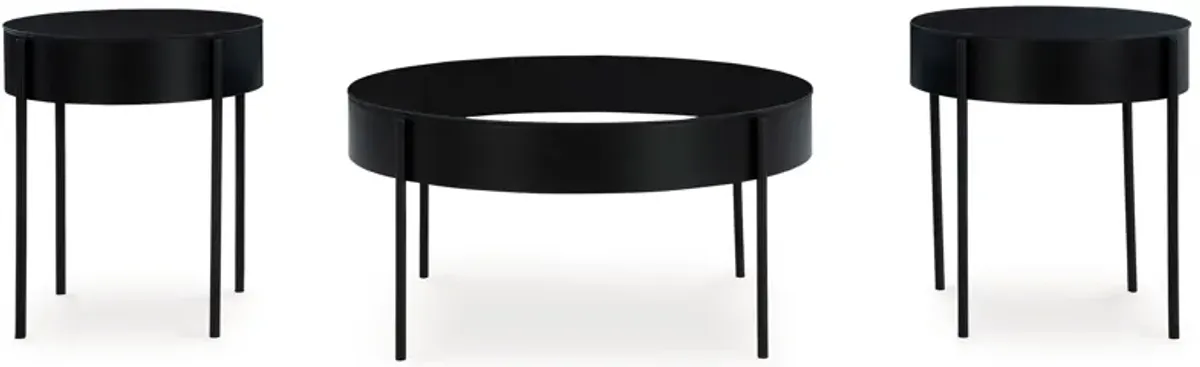 Ardoline - Black - Occasional Table Set (Set of 3)