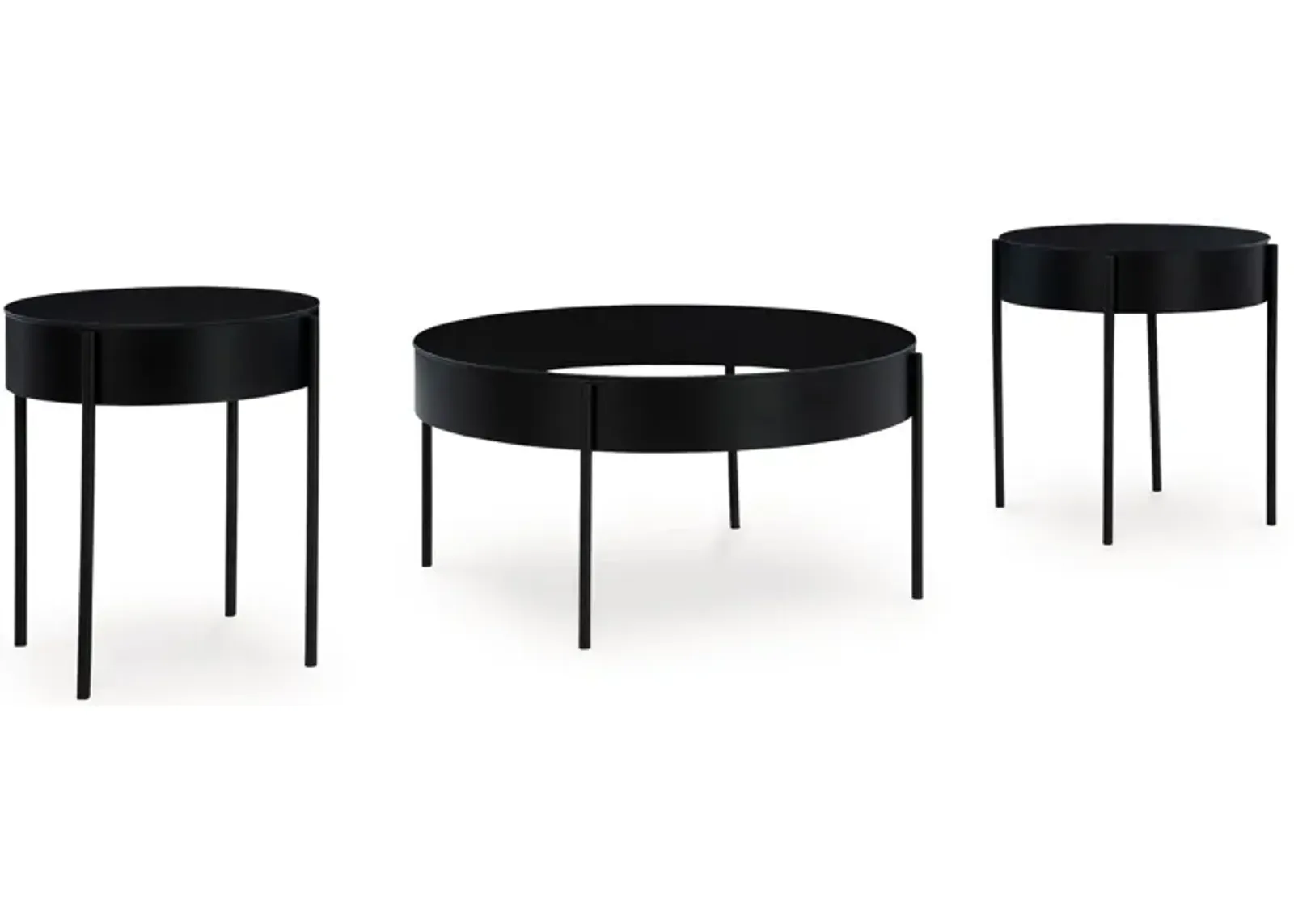 Ardoline - Black - Occasional Table Set (Set of 3)