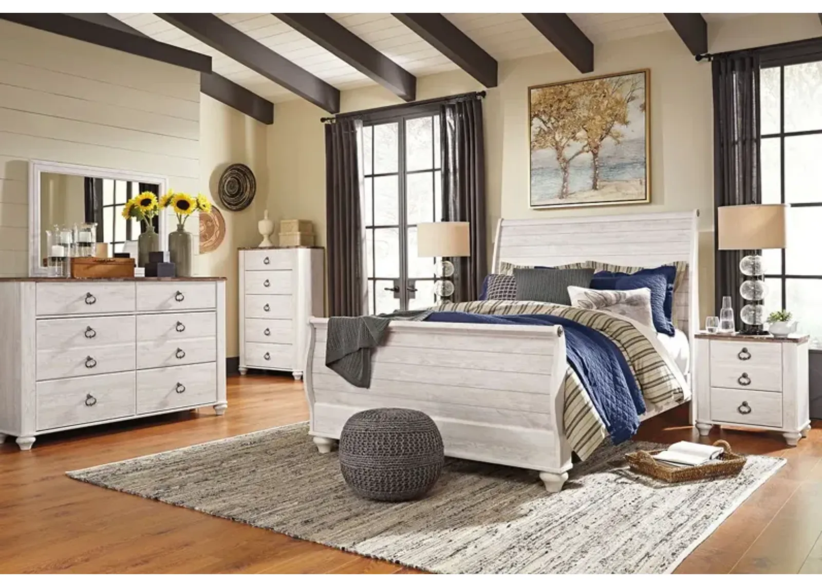 Willowton - Sleigh Bedroom Set