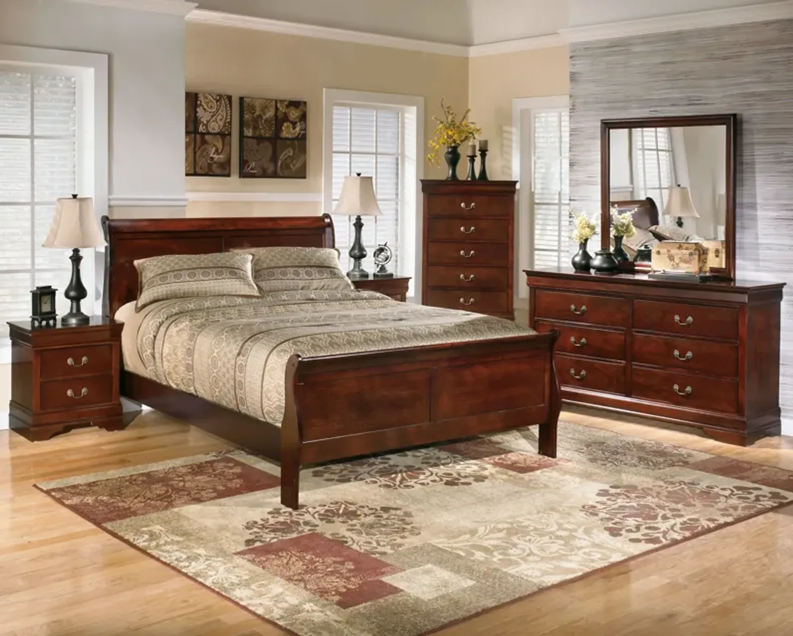 Alisdair - Dresser, Mirror, Sleigh Bed