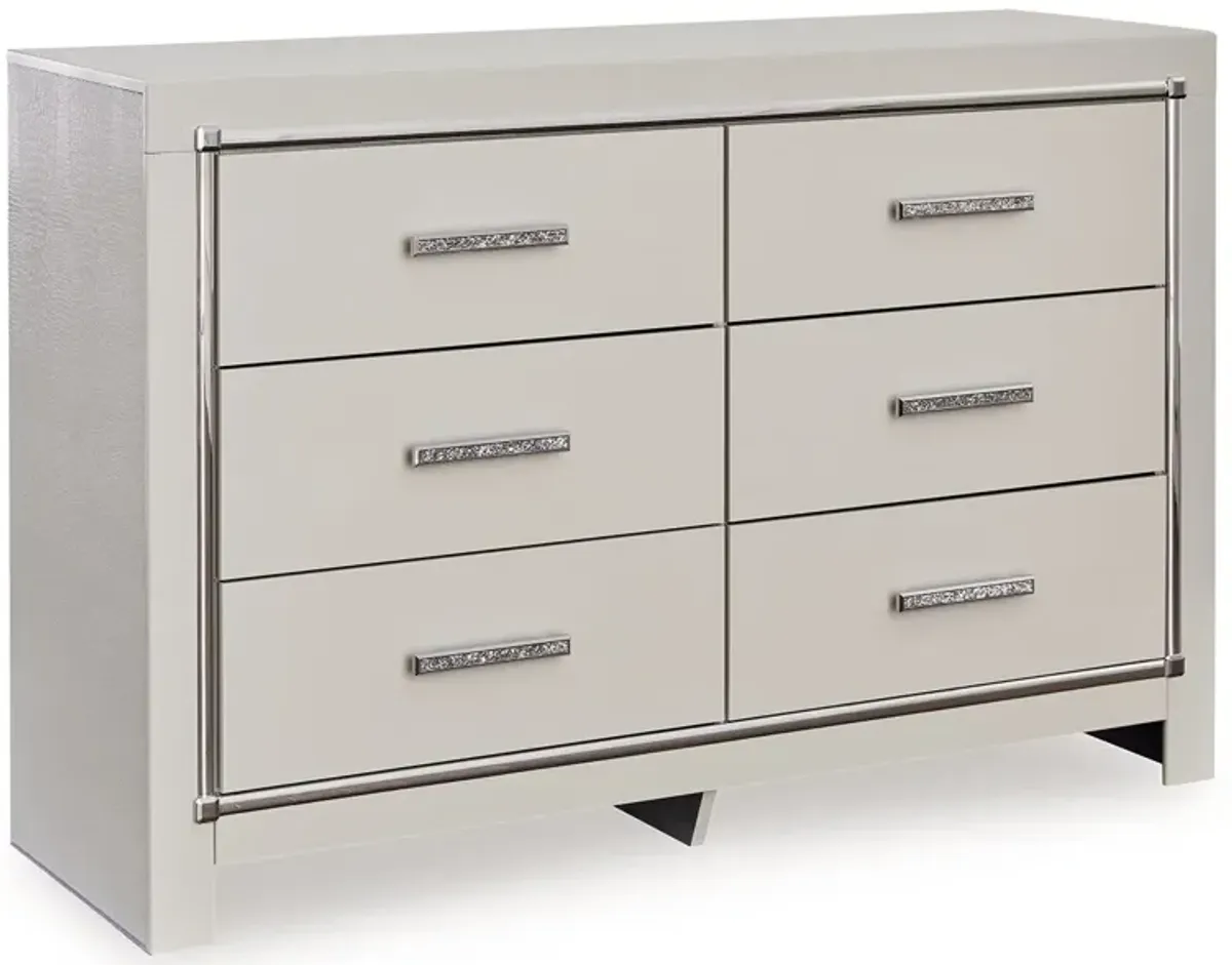 Zyniden - Silver - Six Drawer Dresser