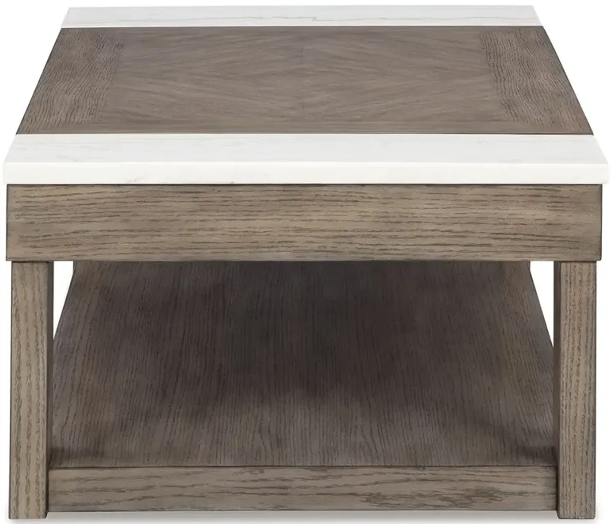 Loyaska - Grayish Brown / White - Lift Top Cocktail Table