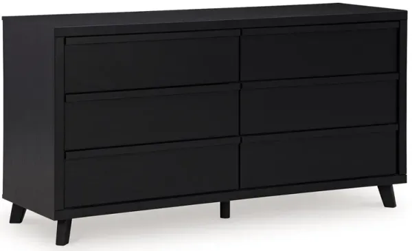 Danziar - Black - Six Drawer Dresser