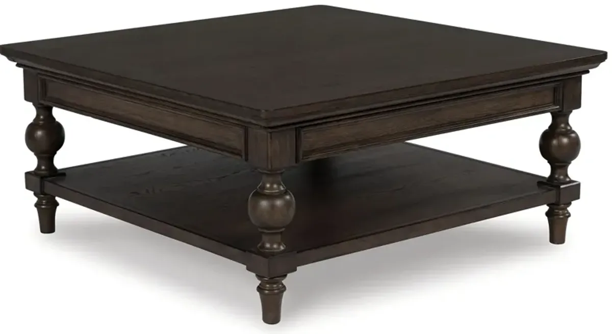 Veramond - Dark Brown - Square Cocktail Table