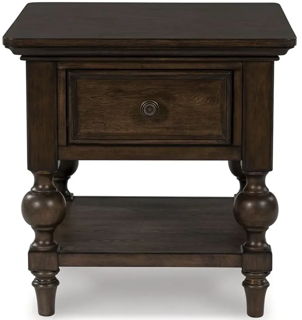 Veramond - Dark Brown - Square End Table