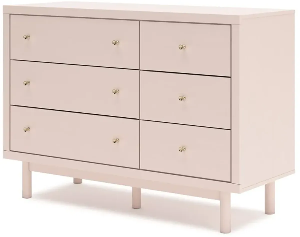 Wistenpine - Blush - Six Drawer Dresser