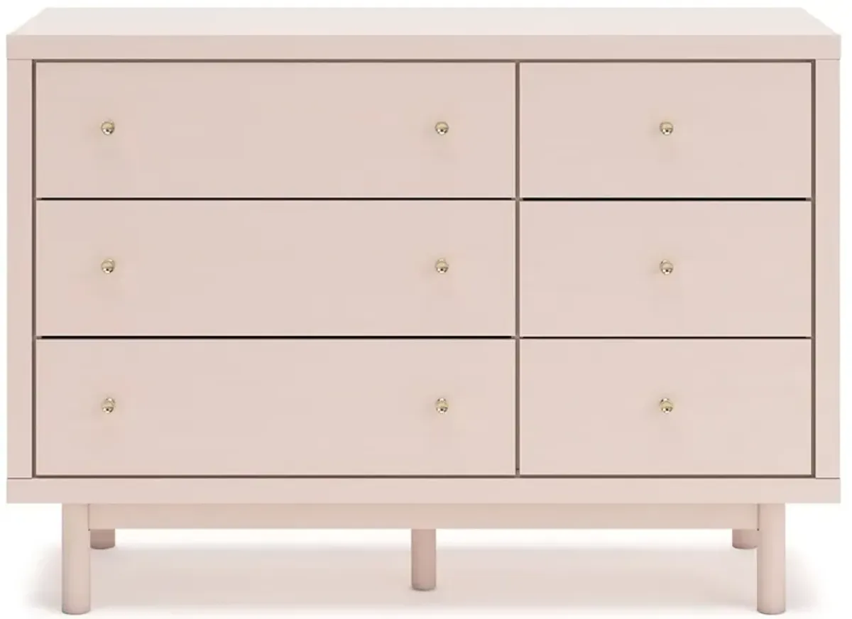 Wistenpine - Blush - Six Drawer Dresser