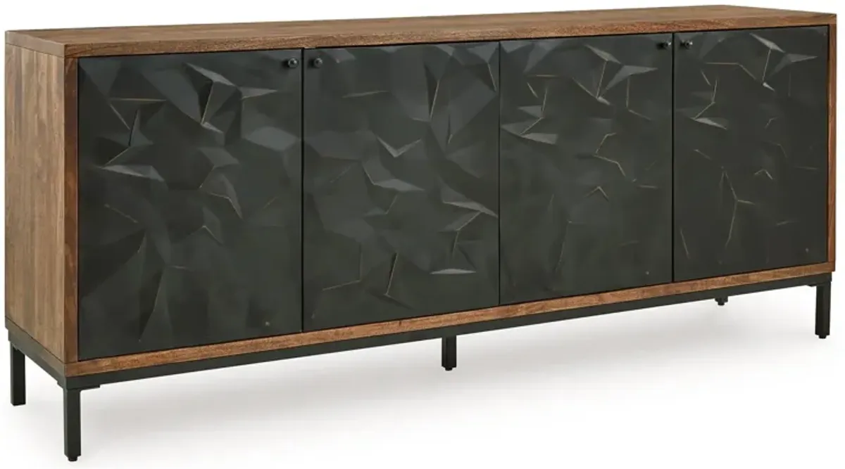 Dorannby - Accent Cabinet - Black / Brown