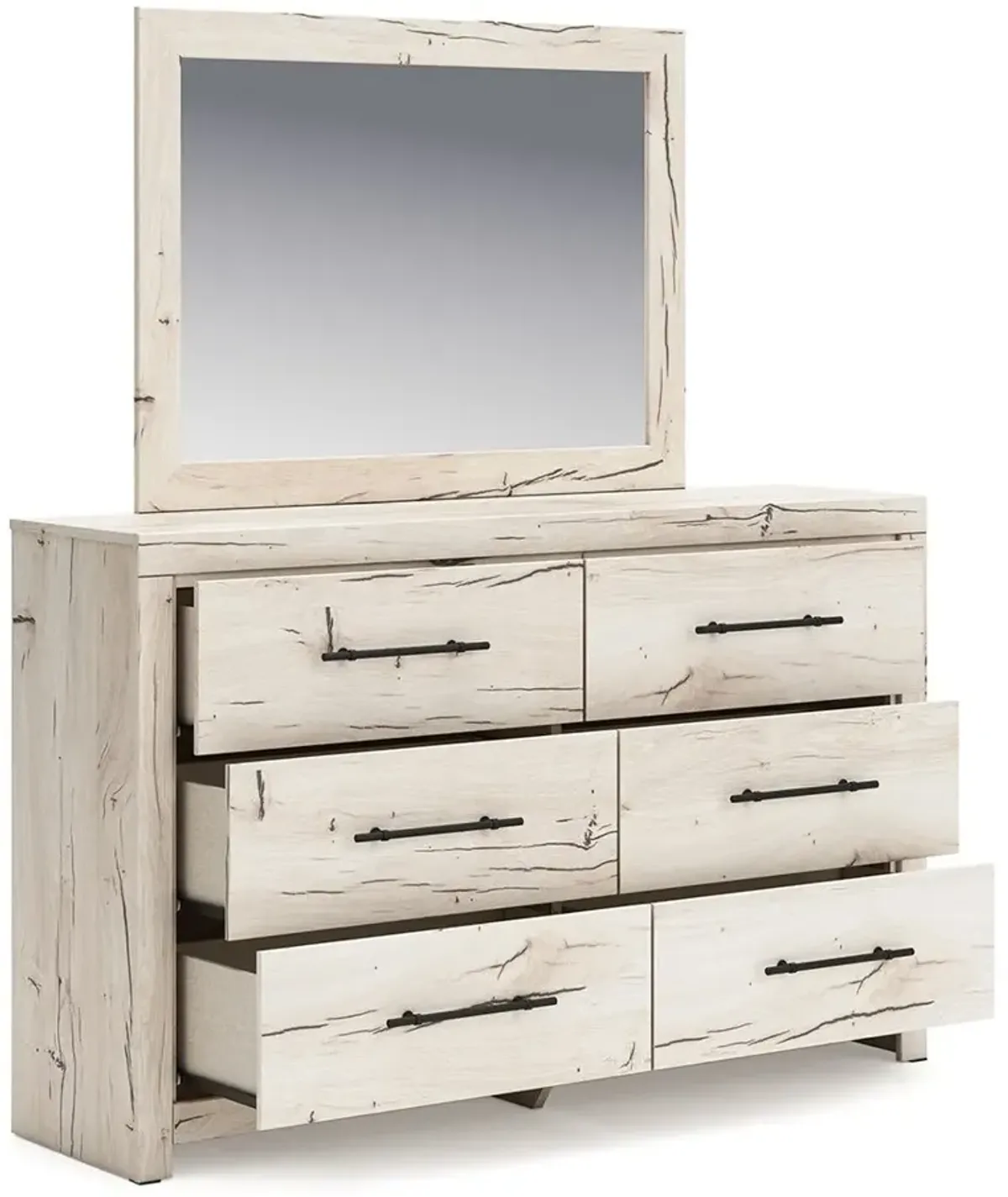 Lawroy - Light Natural - Dresser And Mirror