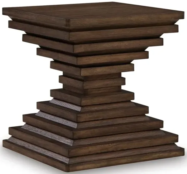 Hannodream - Square End Table - Warm Brown