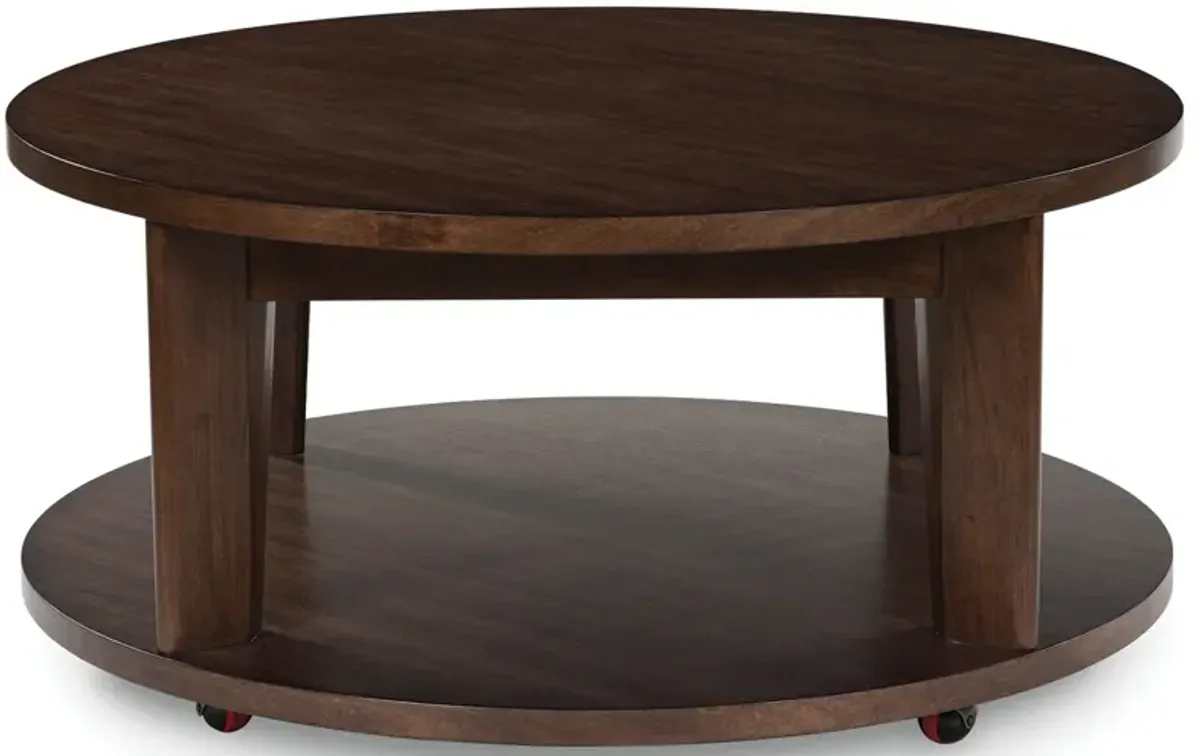 Korestone 2 - Round Cocktail Table - Dark Brown