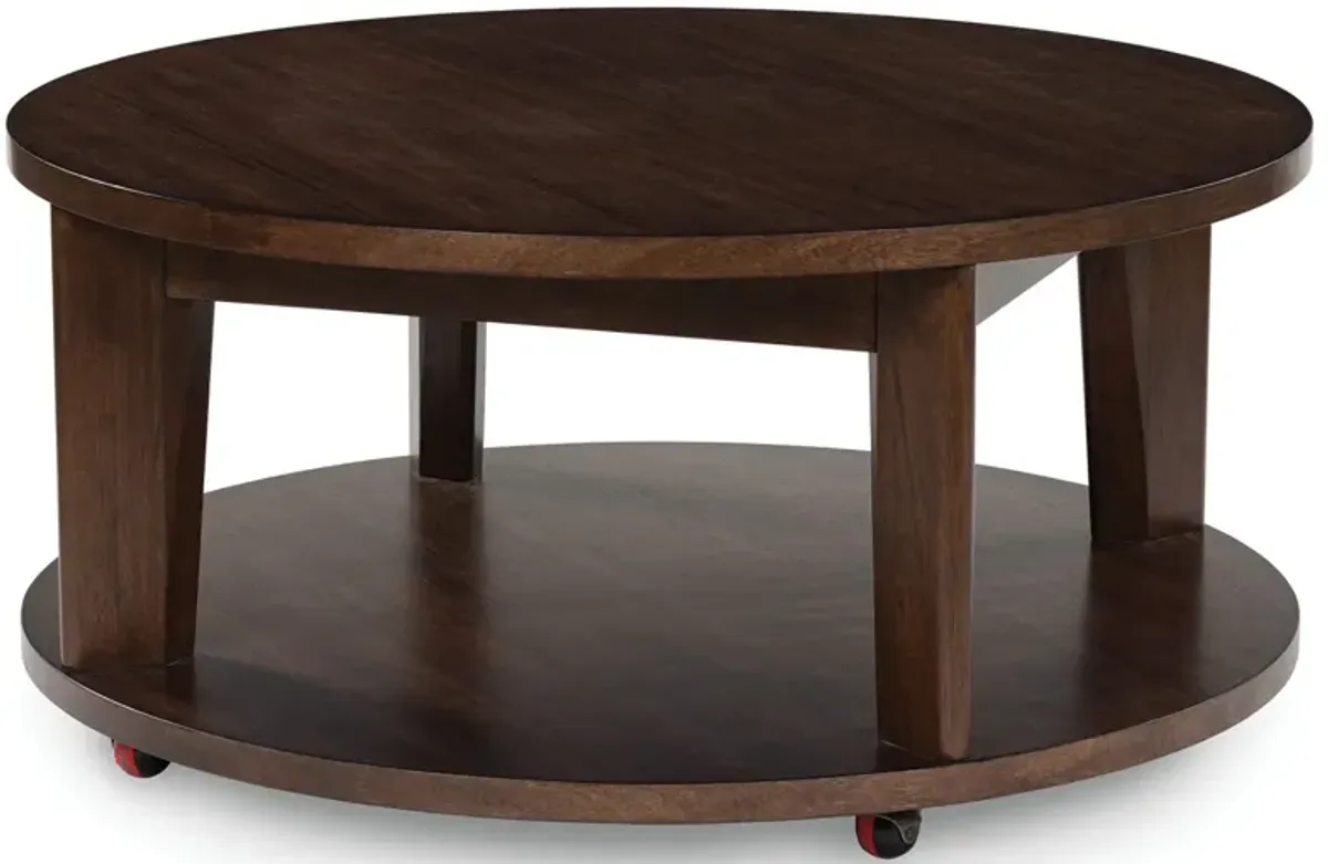 Korestone 2 - Round Cocktail Table - Dark Brown