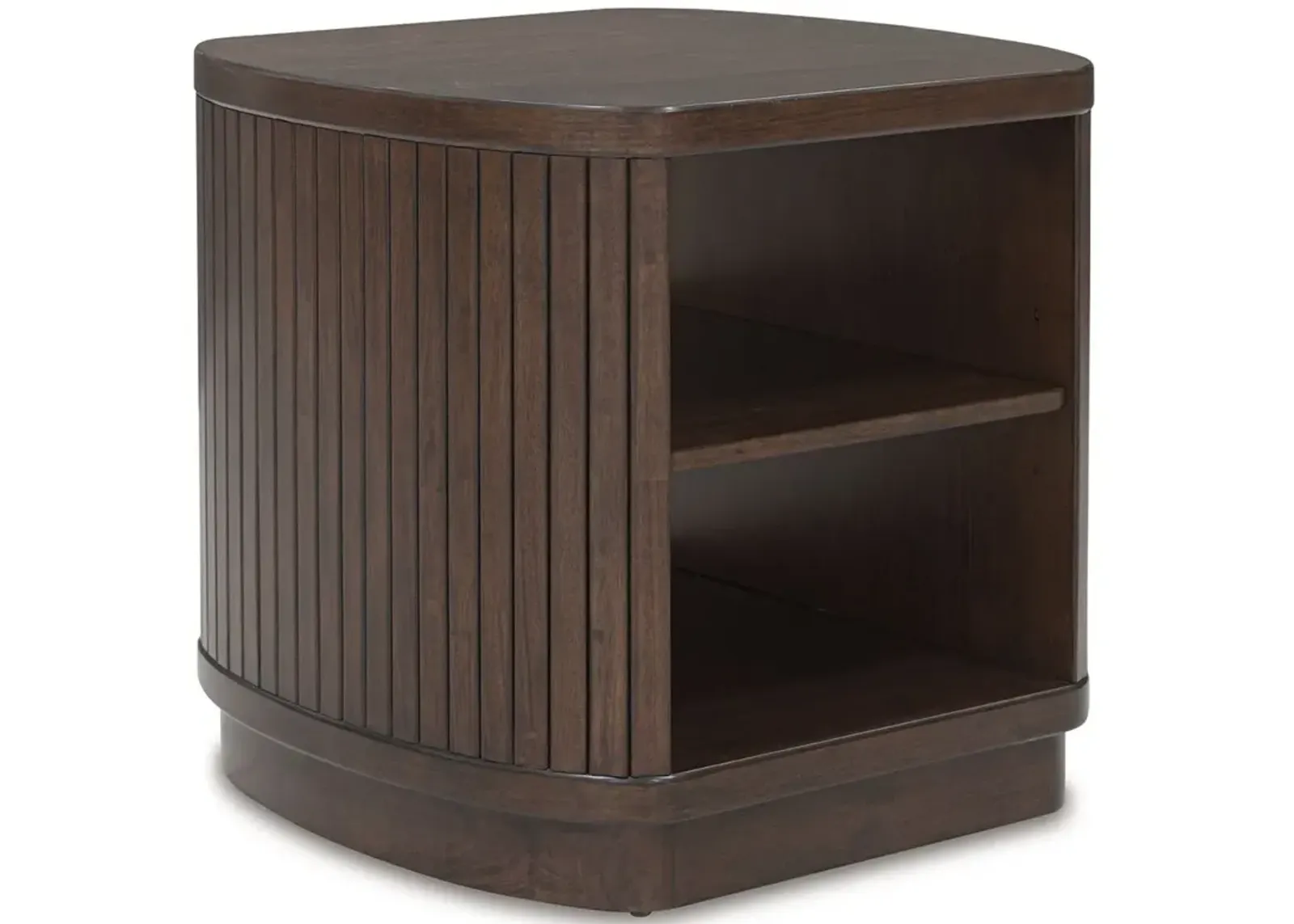 Korestone - Dark Brown - Square End Table