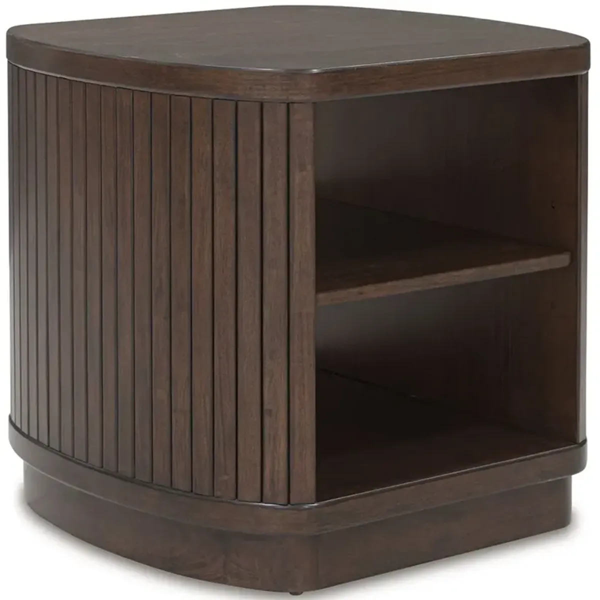 Korestone - Dark Brown - Square End Table