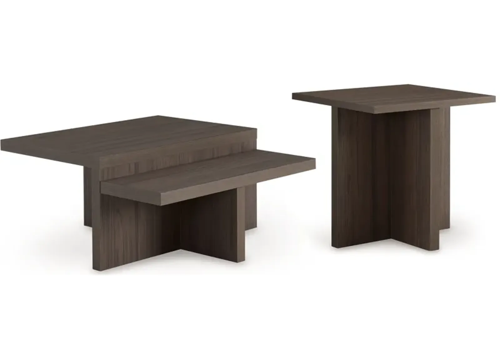 Zendex - Brown - Occasional Table Set (Set of 2)