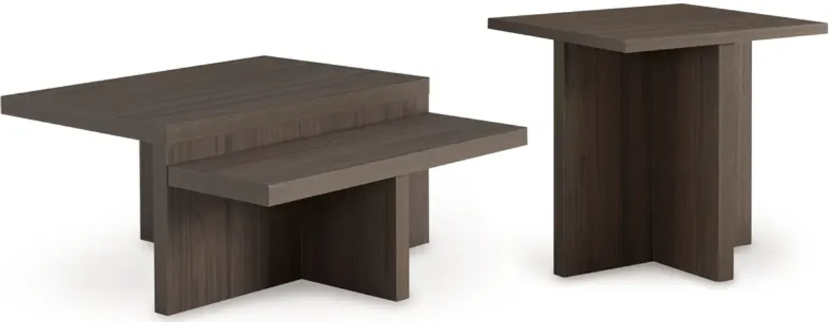 Zendex - Brown - Occasional Table Set (Set of 2)