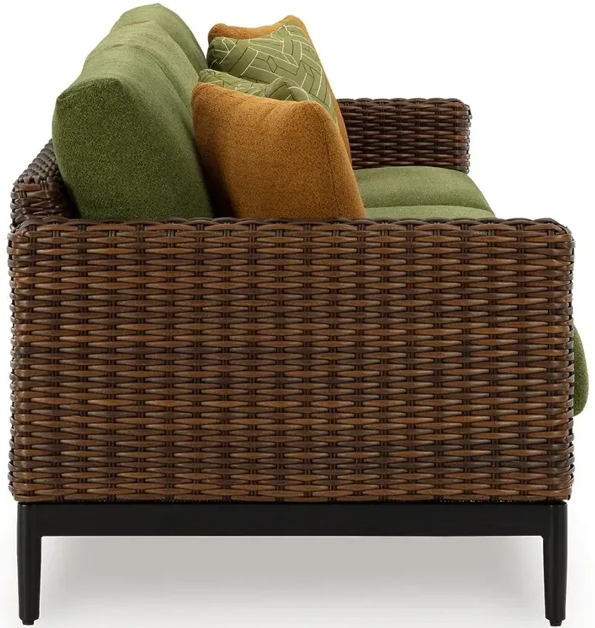 Horizon Hall - Brown / Green - Sofa With Cushion