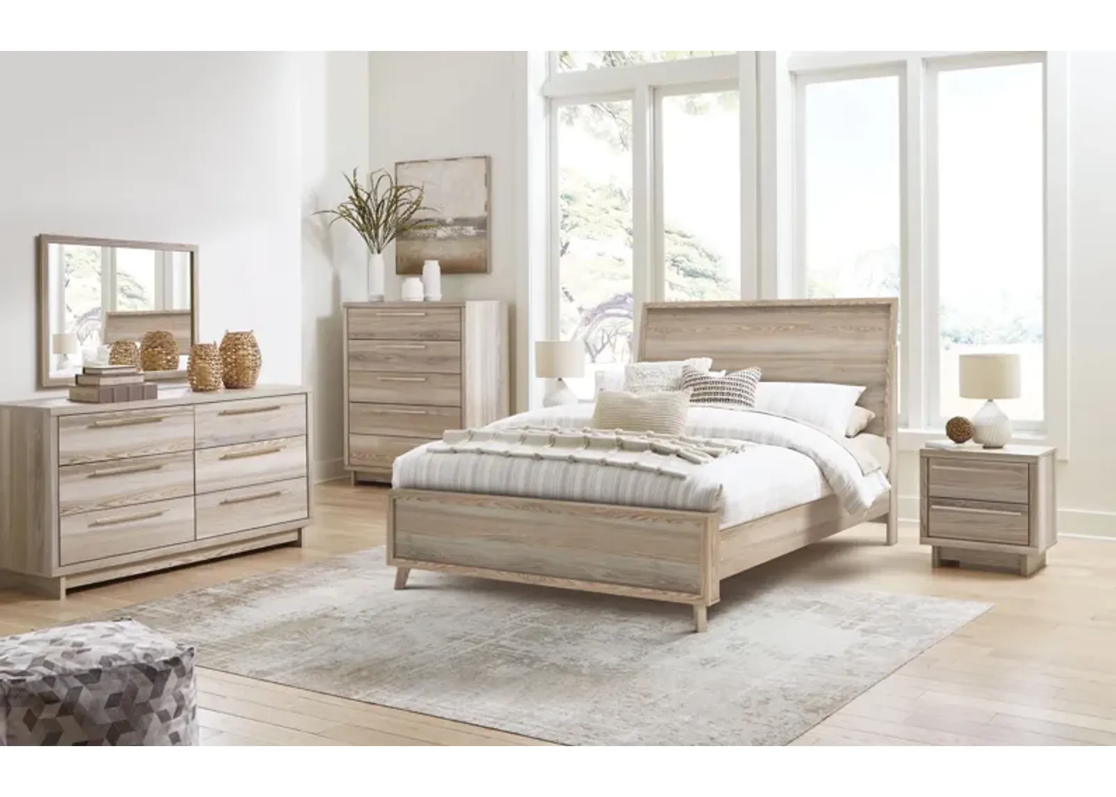 Hasbrick - Panel Bedroom Set With Framed Panel Footboard