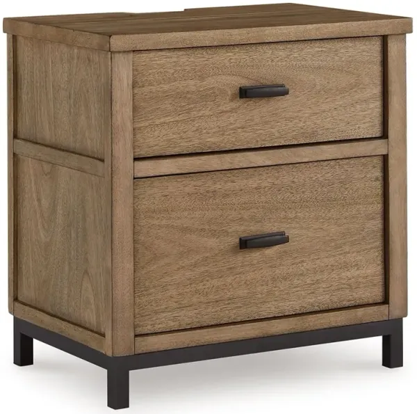 Tomtyn - Light Brown - Two Drawer Night Stand