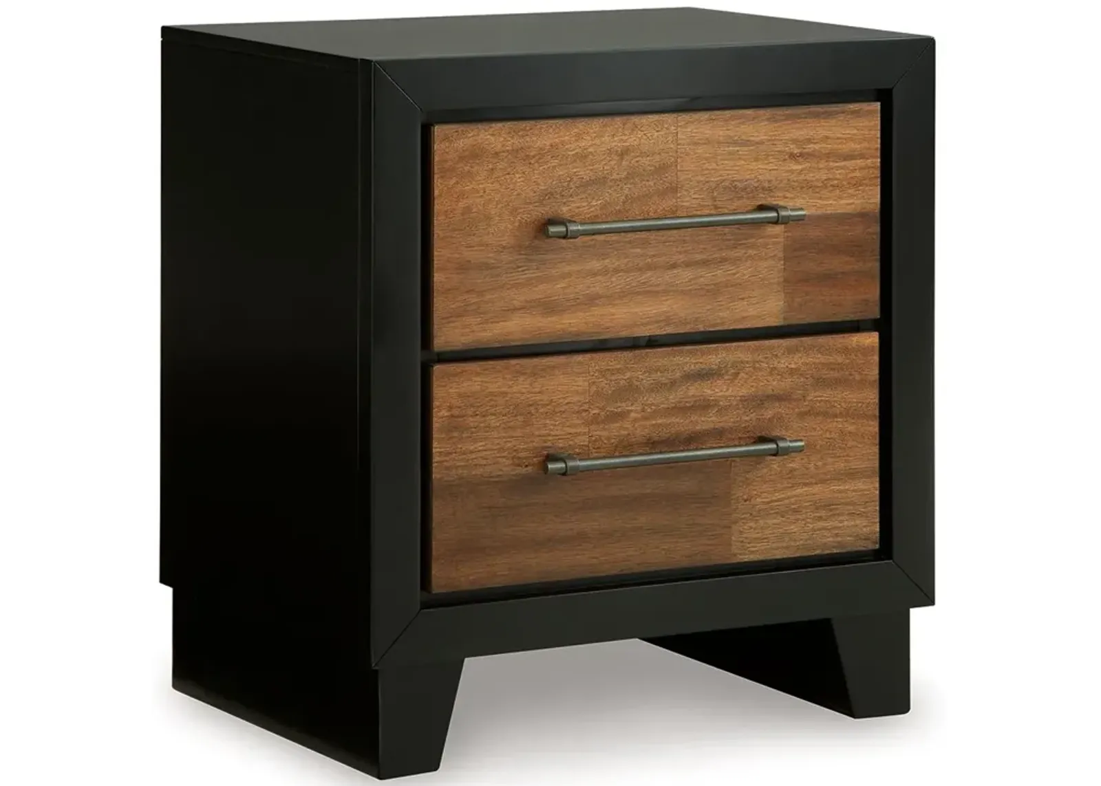 Kraeburn - Brown / Black - Two Drawer Night Stand