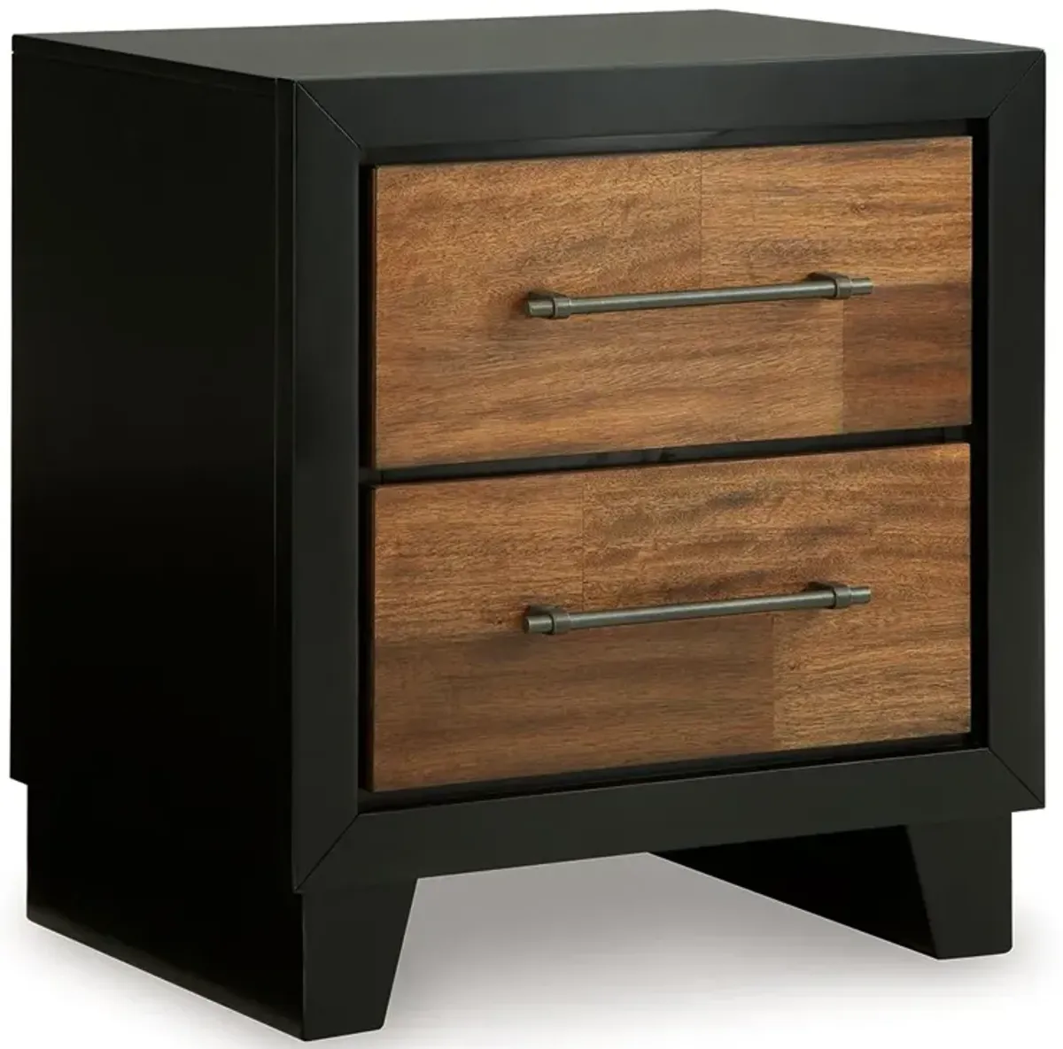 Kraeburn - Brown / Black - Two Drawer Night Stand