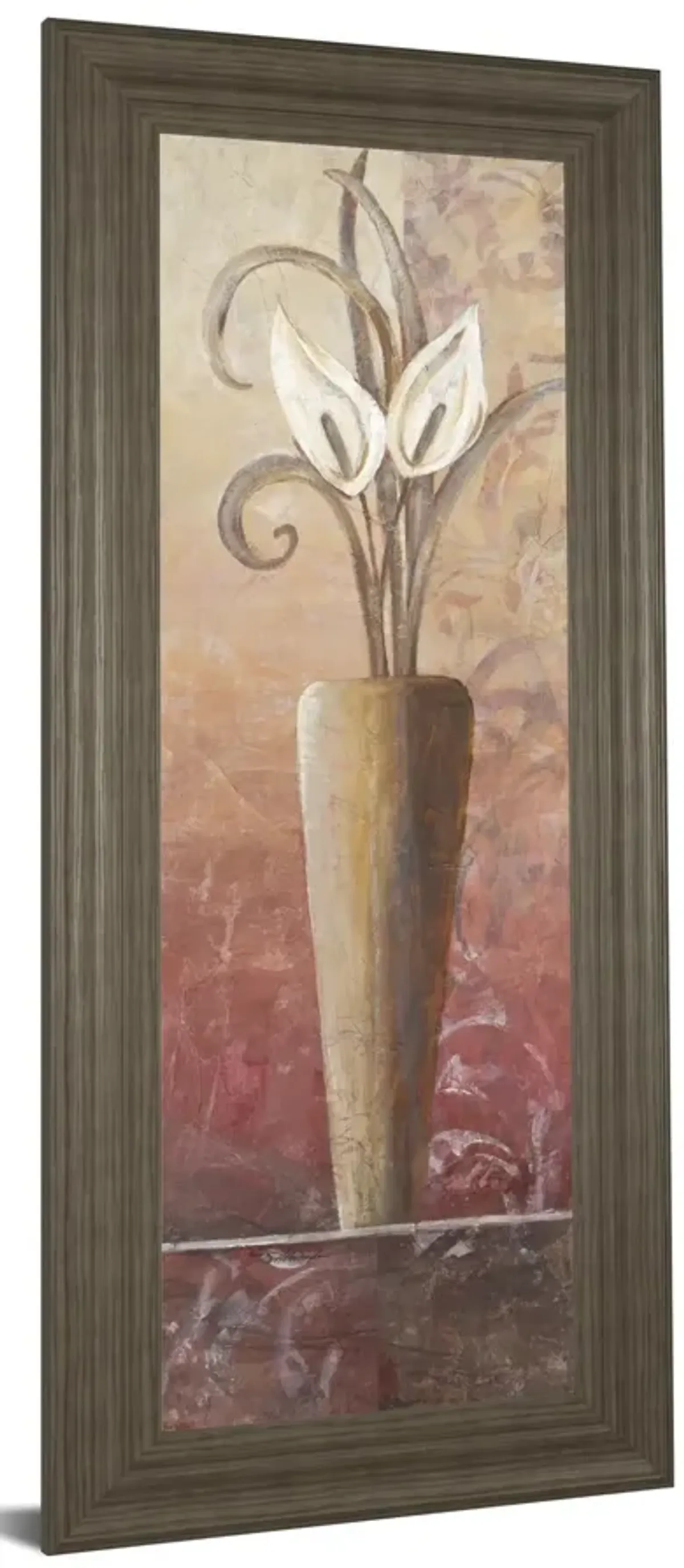 Flower In Vase I - Framed Print Wall Art - Red