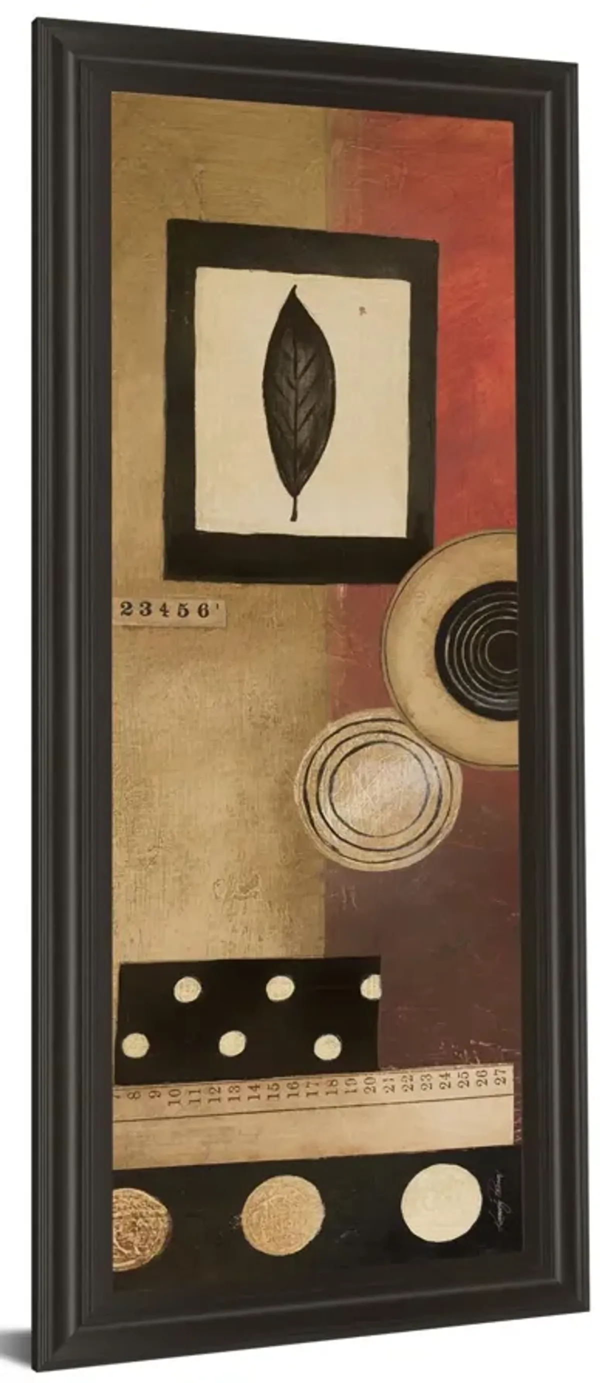 Radius Panel I By Kimberly Poloson - Framed Print Wall Art - Dark Brown