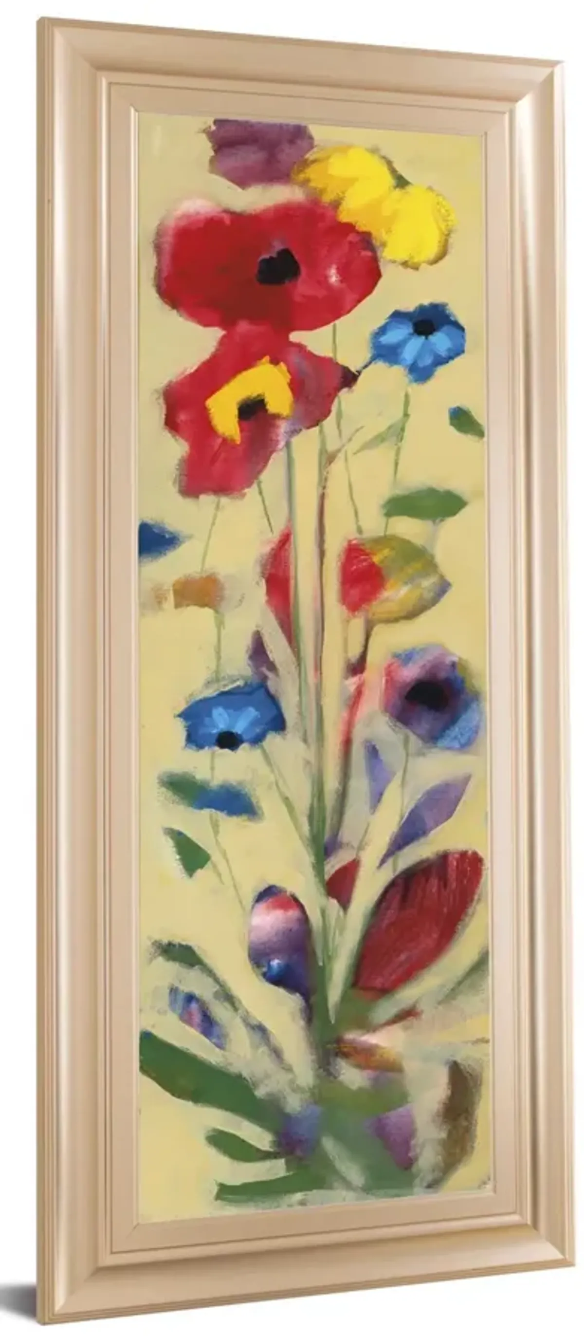 Wildflower I By Jennifer Zybala - Framed Print Wall Art - Red