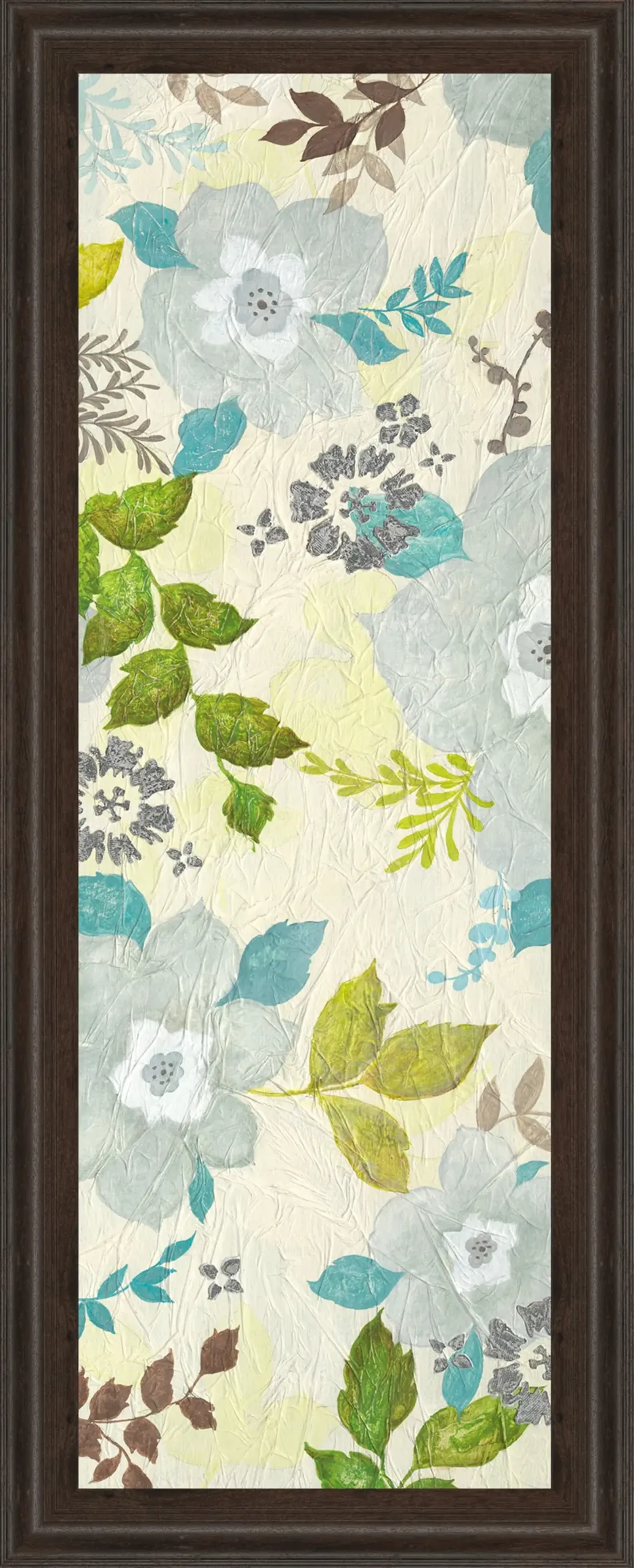 Fragrant Garden I By Tava Studios - Framed Print Wall Art - Blue