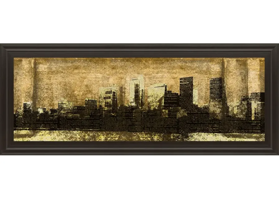 Defined City I By Sd Graphic Studio - Framed Print Wall Art - Black