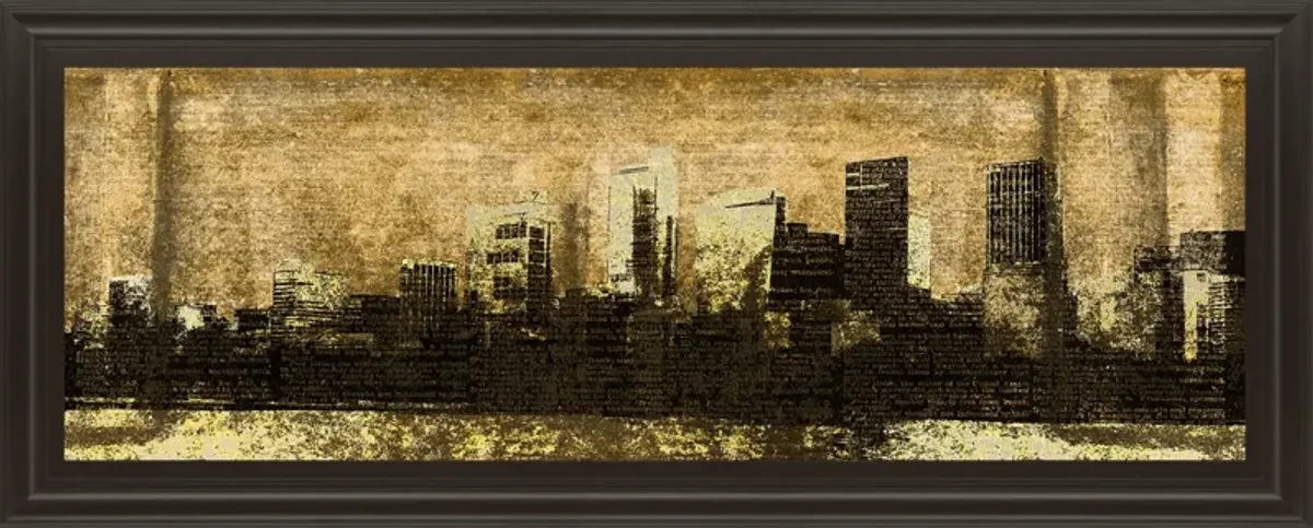 Defined City I By Sd Graphic Studio - Framed Print Wall Art - Black