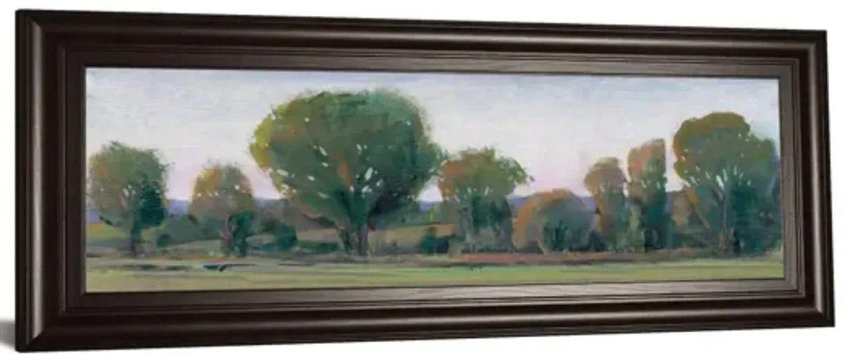 Panoramic Treeline Il By Tim Otoole - Framed Print Wall Art - Green