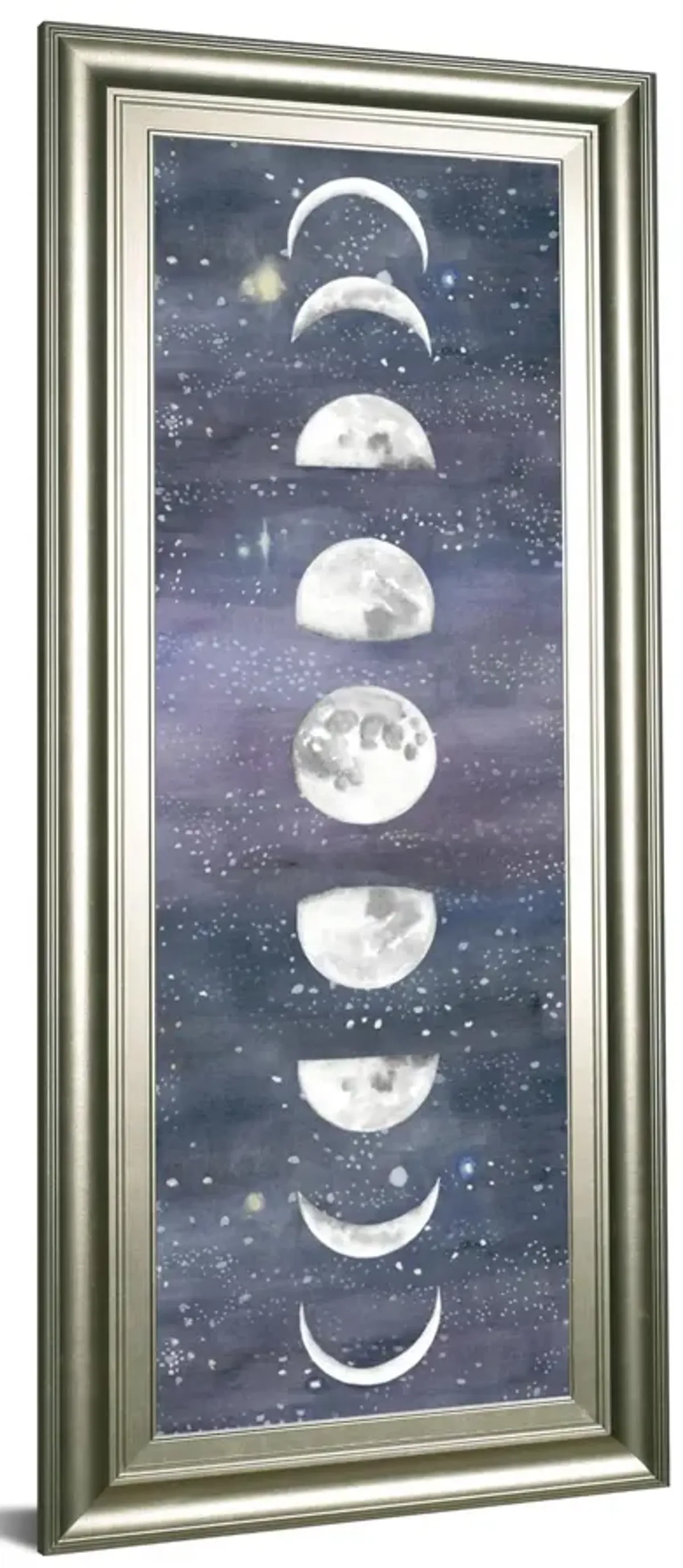 Moon Chart Il By Naomi Mccavitt - Framed Print Wall Art - Blue