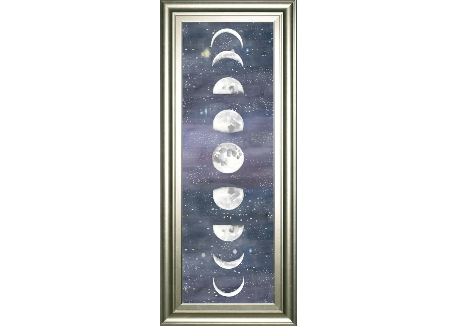 Moon Chart Il By Naomi Mccavitt - Framed Print Wall Art - Blue