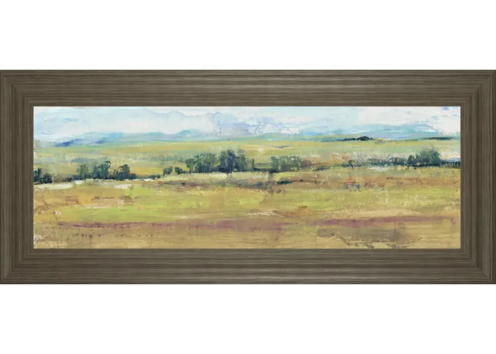 Distant Treeline Panel II By Tim Otoole - Framed Print Wall Art - Dark Brown