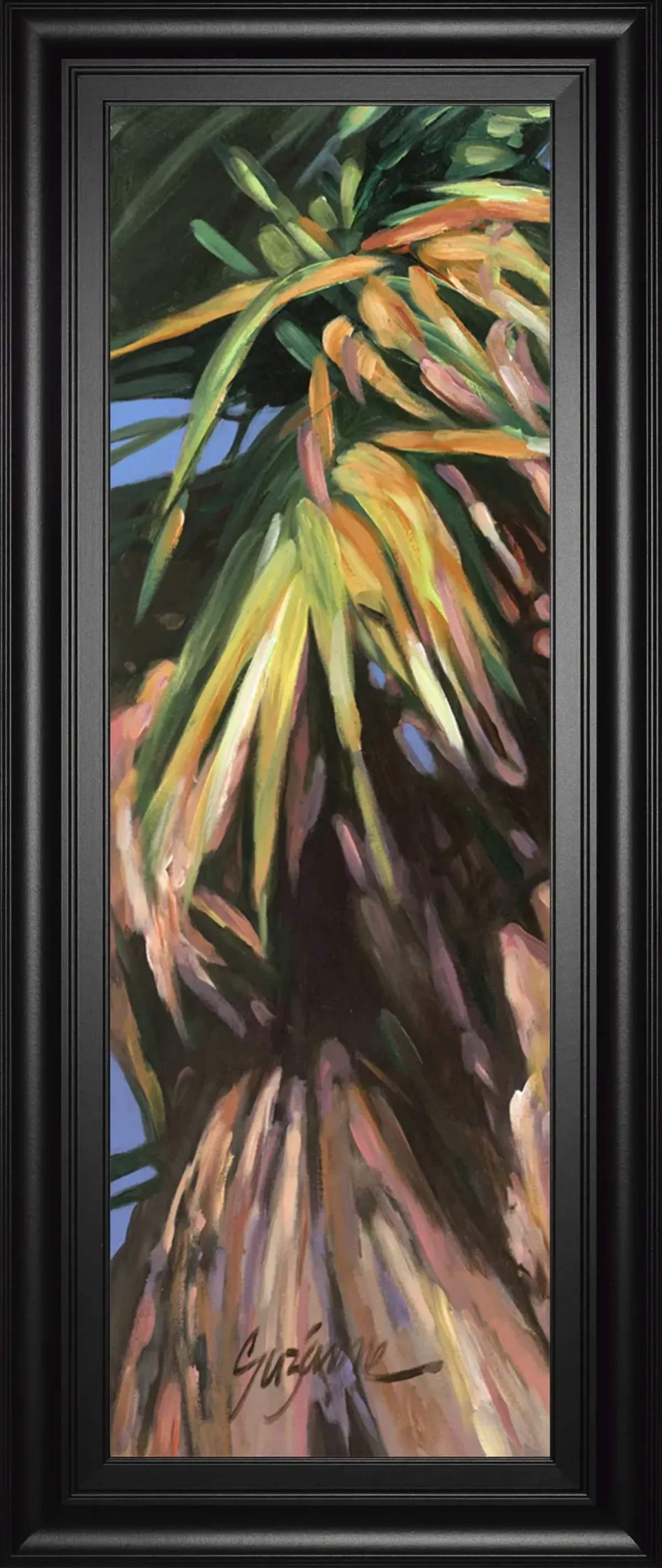 Wild Palm I By Suzanne Wilkins - Framed Print Wall Art - Green