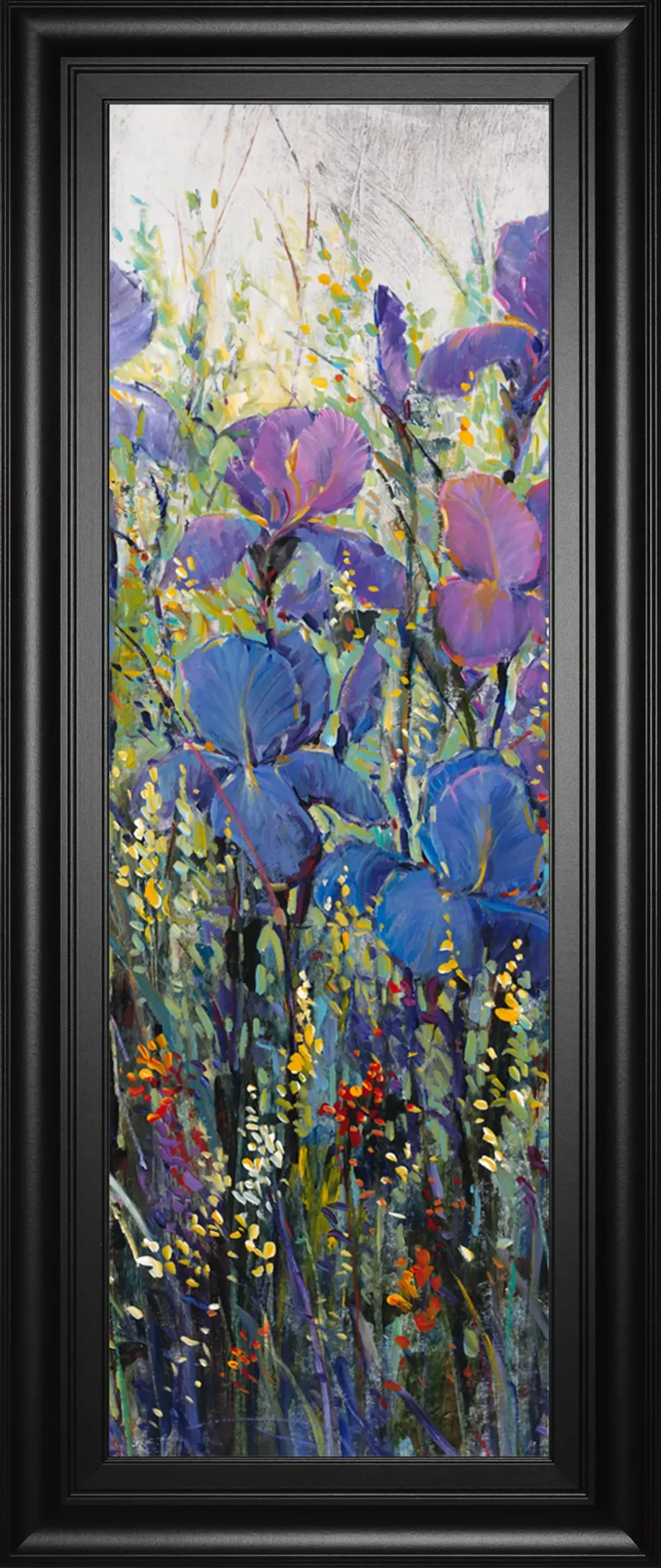 Iris Field Il By Tim Otoole - Framed Print Wall Art - Purple