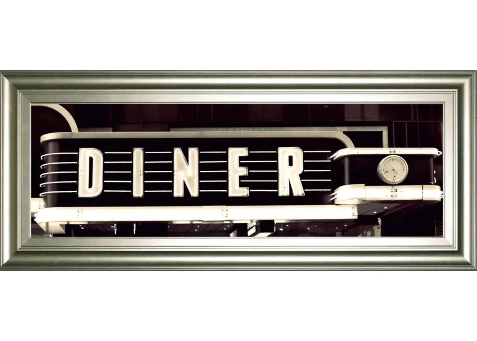 Diner By Susan Bryant - Framed Photo Print Wall Art - Black