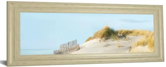 Beachscape L By James Mcloughlin - Framed Print Wall Art - Blue