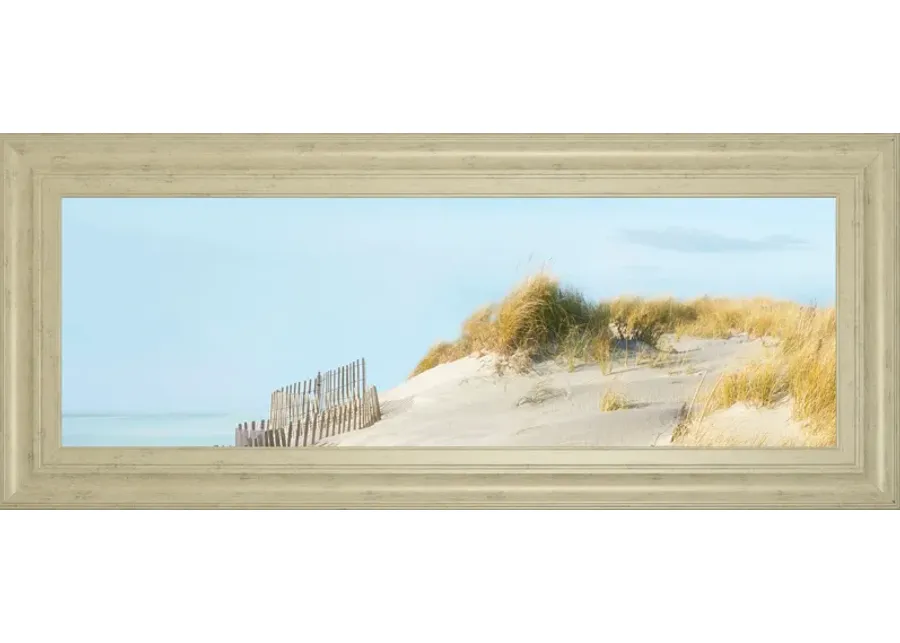 Beachscape L By James Mcloughlin - Framed Print Wall Art - Blue