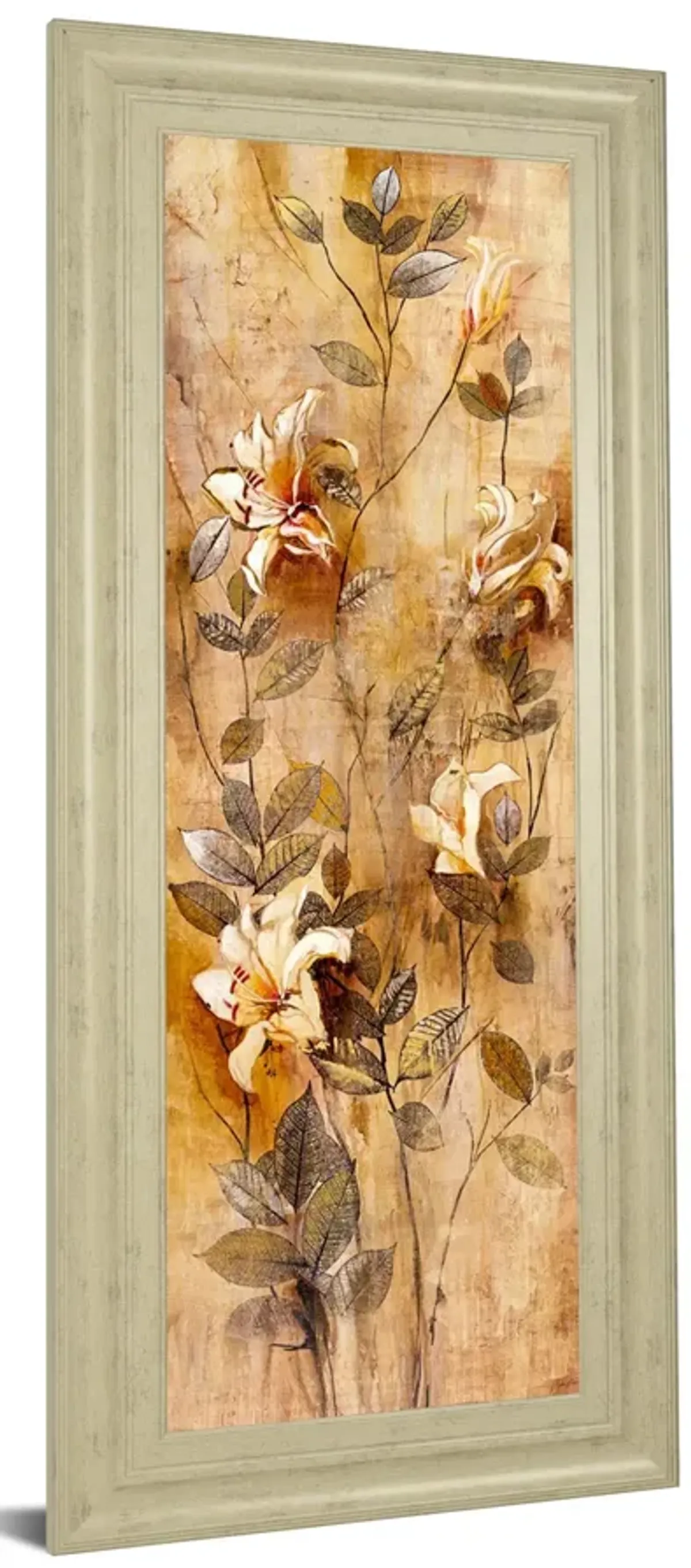 Candlelight Lilies I By Douglas - Framed Print Wall Art - Beige